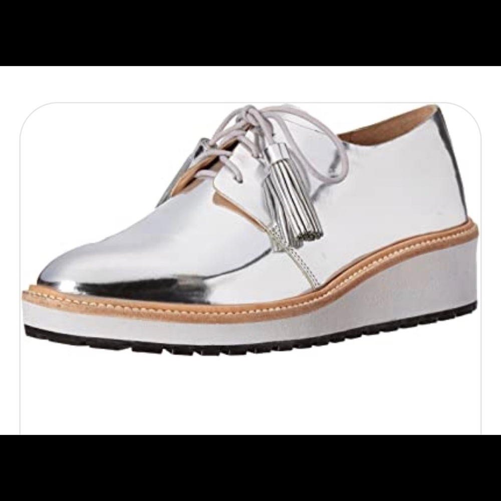 Loeffler Randall Silver Oxford Platforms ,size 9.5 ,use like new .